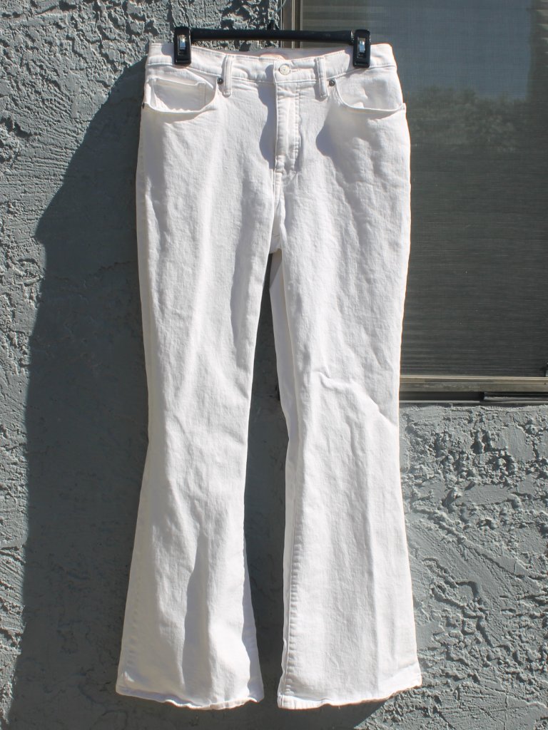 Lucky Brand Stevie Womens White High Rise Flare Jeans Size 1030r Denim Stretch